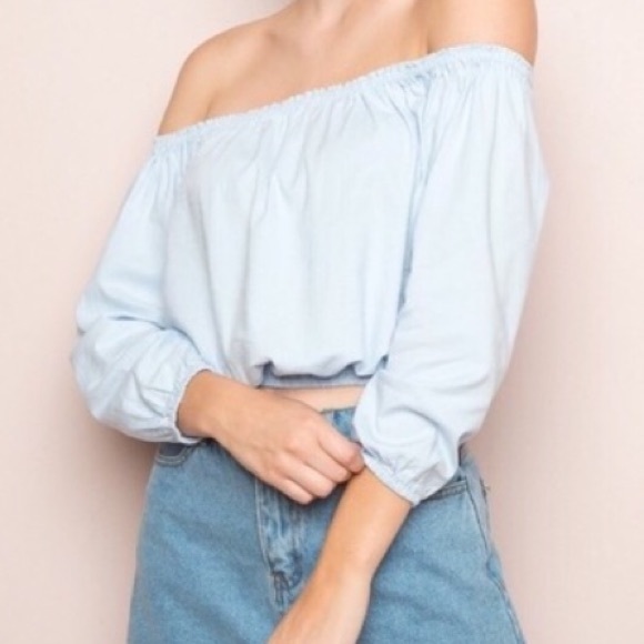 Brandy Melville Tops - Brandy off the shoulder ruffle top